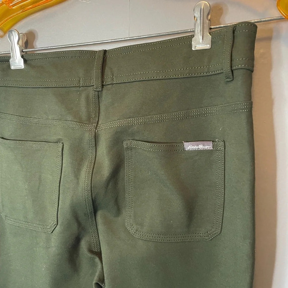 Eddie Bauer Pants Women Size Medium Skinny Stretch Army Green - Picture 8 of 9